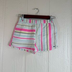 Vineyard Vines Striped Athletic Shorts in White, Pink, Yellow, Blue